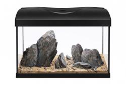 Diversa Acvariu 25l+pietre+echipament+substrat - Diversa STARTUP 40 LED Expert, cu geam frontal drept, negru + WIO Storm Hour River Kit