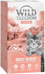 Wild Freedom 6x85g Wild Freedom Kitten Great Desert pulyka & csirke tálcás nedves macskatáp