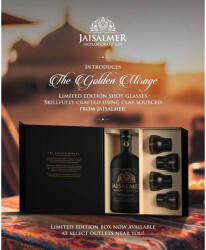  Jaisalmer Indian Craft gin díszdobozban 4 pohárral DRS (0, 7L / 43%) - whiskynet