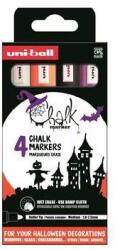 uni Markere cu cretă, set, 1, 8-2, 5 mm, UNI "PWE-5M", "Halloween", 4 culori diferite, 4 buc