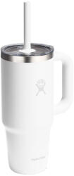 Hydro Flask 24 OZ Travel Tumbler Clear Lid White Hőtartó bögre