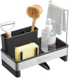 SongmicsHome SINK mosogató rendszerező csepegtetővel, ezüst/fekete SongmicsHome