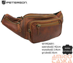 Peterson Férfi Bőr Ővtáska Ptn 2506-Olh-0199 Tan (PTN 2506-OLH-0199 T)