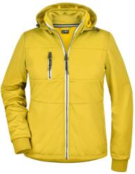 Daiber Jachetă de damă sport softshell JN1077 - Solar galbenă / albastru închis / albă | XL (JN1077-1714158)