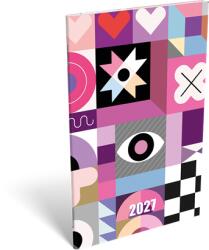 Lizzy Card Zsebnaptár 2027 heti A/6 LIZZYCALENDAR tűzött SuperB