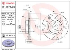 BREMBO Disc frana BREMBO 09.5674. 2S (09.5674.2S) - fixbox