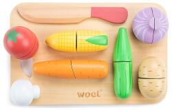 New Classic Toys Fa vágható zöldségkészlet vágódeszkával (10577) (10577)