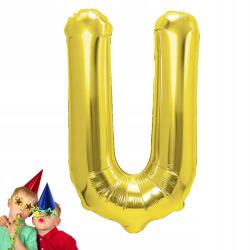  Fólia Léggömb arany U betű 40cm születésnapi party felirat készítéséhez