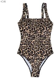 Shein Egyrészes Leopárdmintás Fürdőruha L - allegro - 1 660 Ft