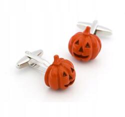 Mandzsettagombok ing ajándék Tökök Halloween Tök Ünnep Félelmetes (SPINKI DYNIE POMARAŃCZOWE)