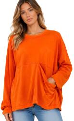 Diesel Női póló Diesel pamut narancssárga longsleeve zseb méret Xs (00SEMM-0WASU-38L)