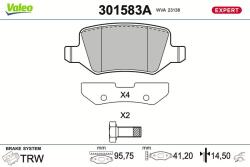 VALEO set placute frana, frana disc VALEO 301583A (301583A) - automobilus - 86,22 RON