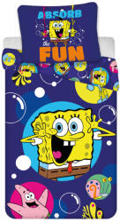 SpongyaBob Fun gyerek, ovis ágyneműhuzat 100×135cm, 40×60 cm (BRM019515) - ostore