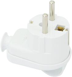 Plastrol Stecher Shuko iesire laterala alb cu inel prindere WT-16U/Z/WE Plastrol (WT-16U/Z/WE)