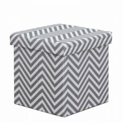  Taburet, material textil gri/alb, gazmend (UE-0000204842)