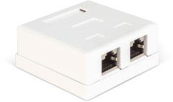 Delight Priza Dubla de Perete RJ45 8P8C FTP CAT6 pentru Retea Ethernet (GLB_05397B)