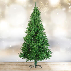 Brad artificial 210 cm, PVC, verde inchis, suport metal, montare usoara, aspect natural (GLB_56486F)