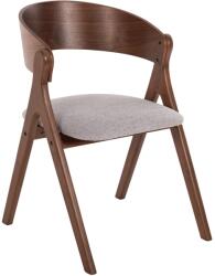  Scaun dining Nekker, lemn masiv, nuanta nuc/gri, 56x55x78 cm (UE-HM9739.01)