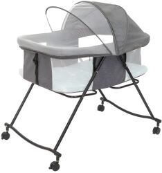  Patut Pliabil pentru Bebelusi Teno®, sistem de blocare, plasa anti-insecte, pliabil, roti retractabile, rezistent, comod, usor de depozitat, gri (TENO2245)