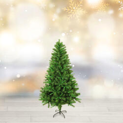  Brad artificial 120 cm, doua culori, verde inchis/deschis, PVC, suport metal, montare usoara (GLB_56485A)