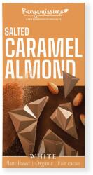 Bio Benjamin Ciocolata alba cu migdale si caramel sarat, bio, 60g, Benjamissimo (3800236132271)