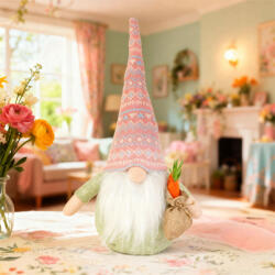  Decor spiridus textil 40 cm, decor Paste, ornament casa, figurina decorativa, verde (GLB_11577)