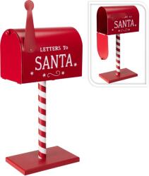  Decoratiune cutie postala xmas, rosu/alb, 25x15x51 cm (IN-8721037524421)