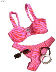 Shein Bikini Kétrészes Állatmintás S