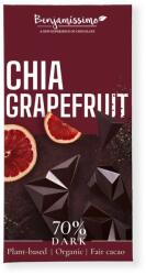 Bio Benjamin Ciocolata neagra 70% cu chia si grapefruit, bio, 60g, Benjamissimo (3800236132226)