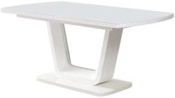  Masă dining extensibilă, alb lucios, 160-200x90 cm, olav (UE-0000378150)