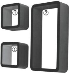  Poliţe, 3 buc, negru, trix fy 7493 (UE-0000063577) Raft