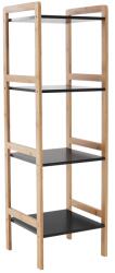  Etajeră cu 4 rafturi, natural / negru, naoko (UE-0000277829) Raft