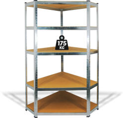  Raft Metalic de Colt cu 5 Polite, 180 x 90 x 30 cm, Capacitate 175 kg / Polita (GLB_10846) Raft