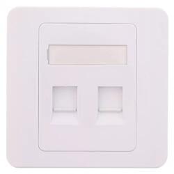 Well Capac priza RJ45 fara Keystone 2 porturi alb Well (LANWP-2P-WL) - esell