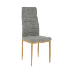  Scaun, material textil gri deschis/cadru metalic fag, coleta nova (UE-0000203808)