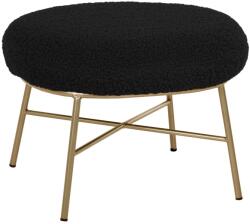 Taburet picioare Trudi, tesatura boucle, nuanta negru/auriu, 56x47x40 cm (IN-HM8640.24)