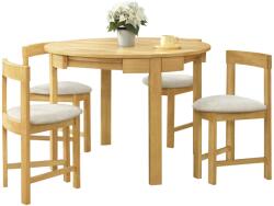  Set de sufragerie 1+4, lemn masiv, stejar deschis /bej, domio (UE-0000416862)