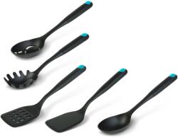 Baker's Secret Set ustensile bucatarie Baker's Secret nylon 5 piese 32 cm, spatula lingura polonic furculita paste pentru gatit (GLB_BS41104) Tacam