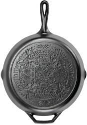 LODGE Tigaie adanca rotunda din fonta cu maner si logo Sugar Skull Lodge 30, 5 cm L-10SKULL (7398)