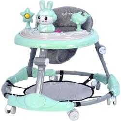  Premergator Multifunctional pentru Bebelusi Teno®, tava cu 3 jucarii, muzica, reglabil, pliabil, greutate max 20kg, 6-36 luni, verde (TENO638)