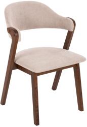  Scaun dining Rider, lemn masiv, nuanta nuc/ecru, 59x59x83 cm (UE-HM9734.02)