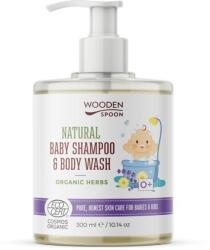 Wooden Spoon Sampon si gel de dus pentru copii si bebelusi organic herbs ecologic 300ml Wooden Spoon (3800232739764)