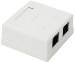  Priza Dubla de Perete RJ45 8P8C pentru Retea Internet CAT5e (GLB_05385)