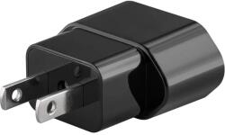  Adaptor calatorie CEE 7/16 Schuko mama la priza SUA /Japonia 2pin 2500W 10A negru (028-270)