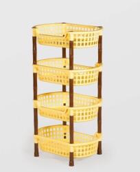 Sterk Etajera Plastic Sterk 4 Nivele Ovala, 45x32x81, Diverse Culori (7506) Raft