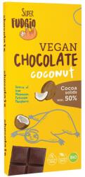 Super Fudgio Ciocolata cu cocos, bio, 80g, Super Fudgio (5903205740861)