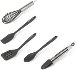 Baker's Secret Set ustensile bucatarie Baker's Secret 5 piese 20 cm, spatula lingura cleste tel pentru gatit si servire (GLB_BS41392) Tacam