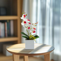 Vog und Arths Planta artificiala orhidee 37 cm, 3 culori, decor elegant realist, pentru casa birou sau evenimente (GLB_11902)