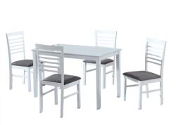  Set de bucătărie, mdf alb/textil gri, brisbo 1+4 (UE-0000189751)