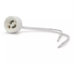  Suport Soclu bec GU10 ceramic cu fir 15cm (40906) - esell